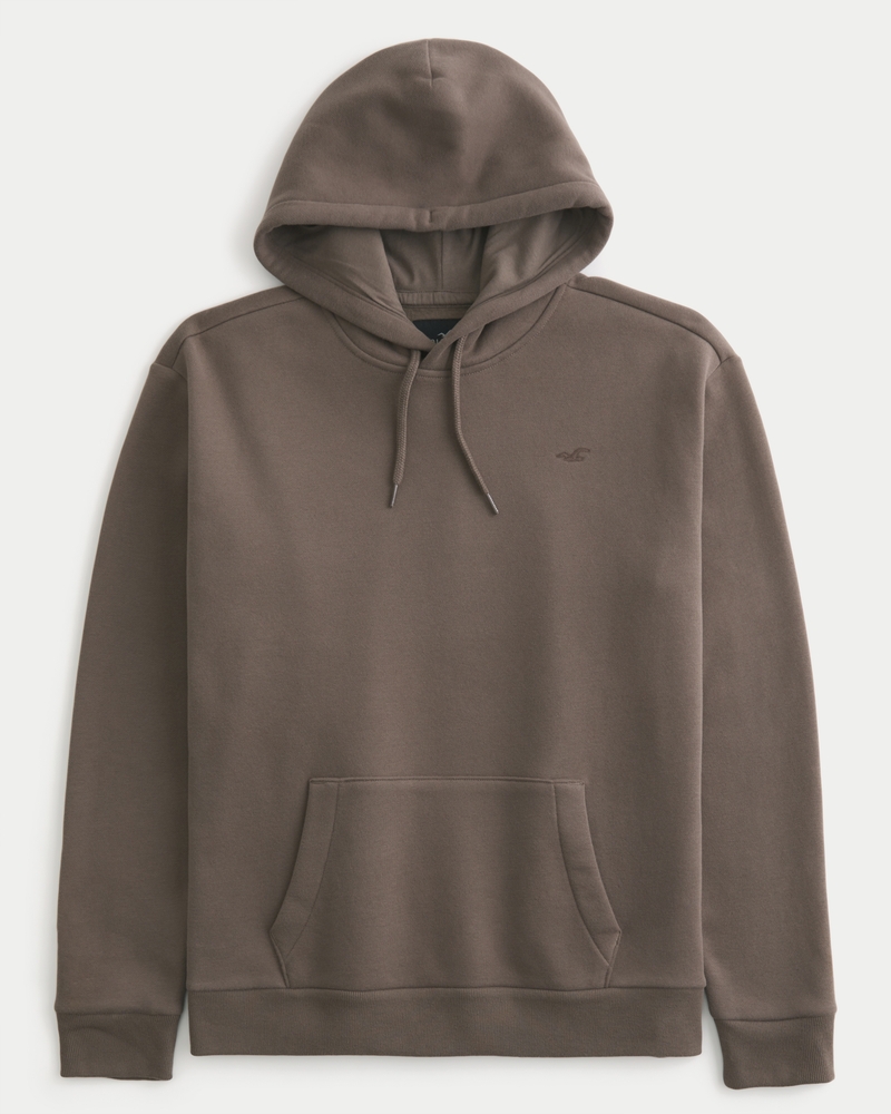 Hollister Men's Cotton X-Large Size Tan Color Full Zip Hoodie with Logo  Icon.