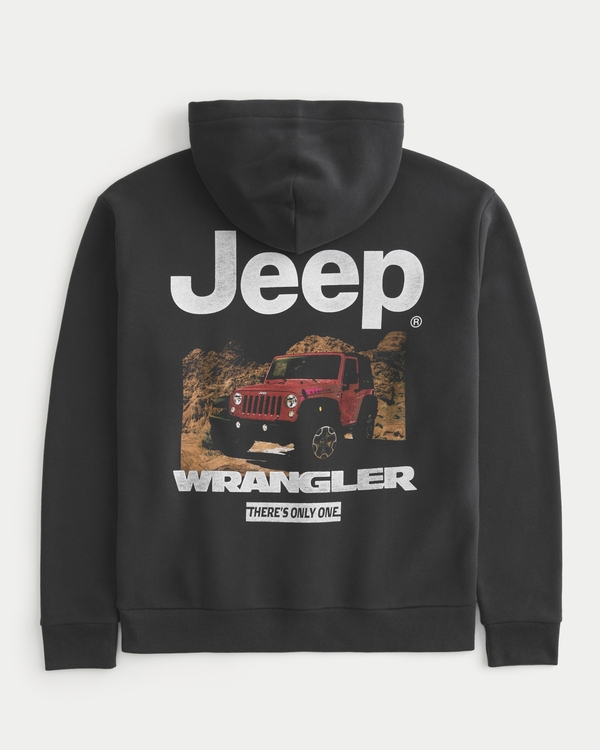 Jeep Wrangler Graphic Hoodie, Black - Jeep