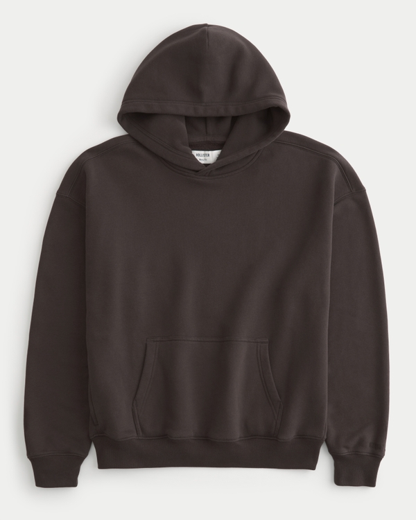 Boxy Hoodie, Dark Brown