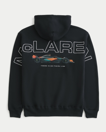 Print logo graphic hoodie hollister discount