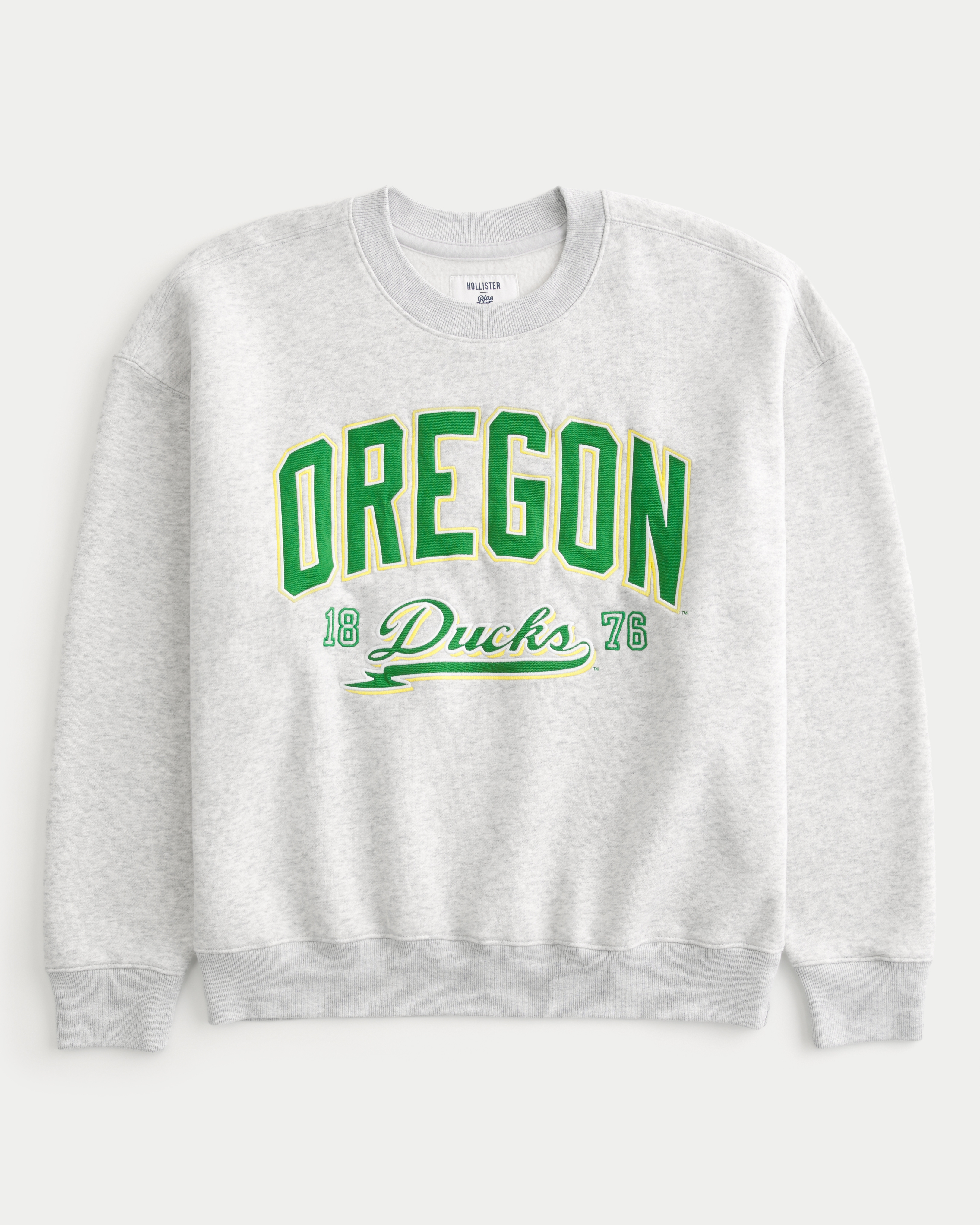 Boxy University of Oregon Ducks Graphic Crew Sweatshirt