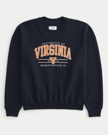 ★Hollister Co.★バージニア大学グラフィック スウェット Men's Boxy University of Virginia Graphic Crew Sweatshirt