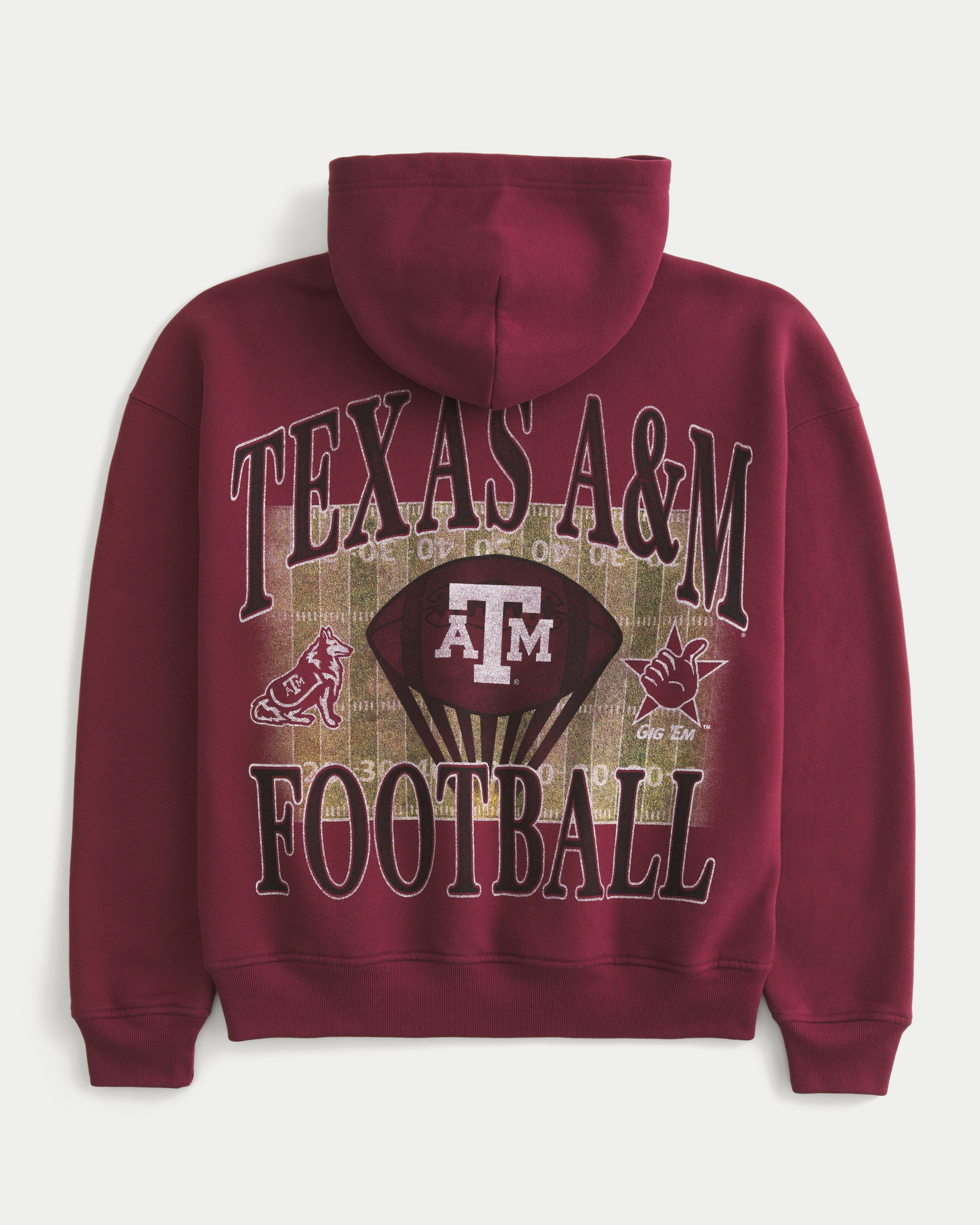 Boxy Texas A&M University Aggies Graphic Hoodie