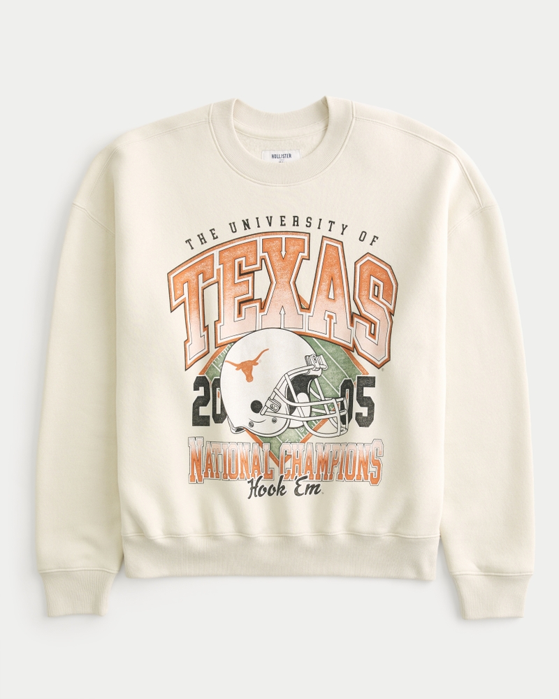 Artist Style Edit Boxy University of Texas Graphic Crew Sweatshirt Artist Style Edit More Styles You ll Love HollisterCo