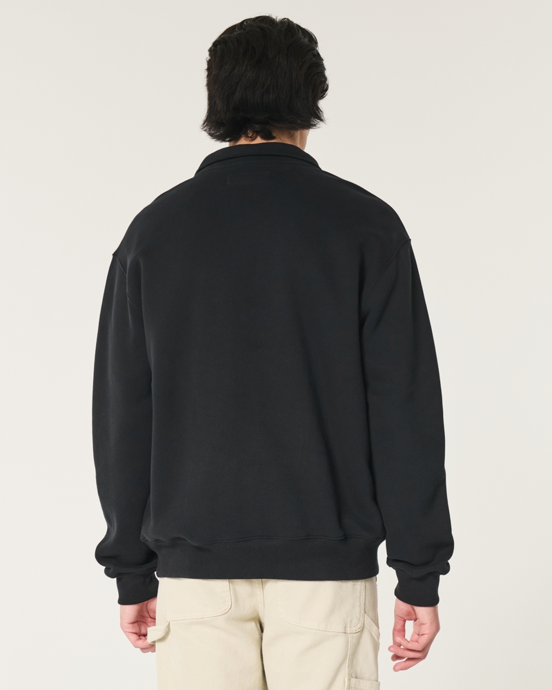 Relaxed Amalfi Coast Graphic Half-Zip Sweatshirt