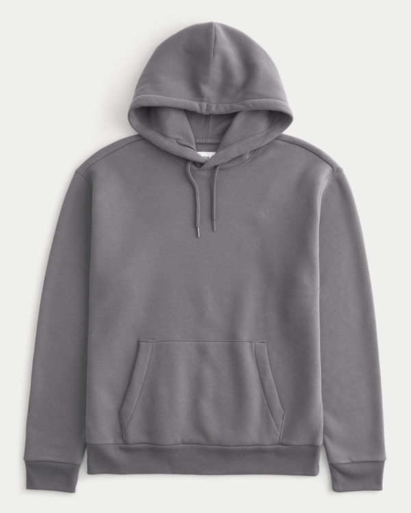 Relaxed Icon Hoodie, Dark Grey