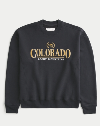 Hollister logo graphic crewneck sweatshirt shop