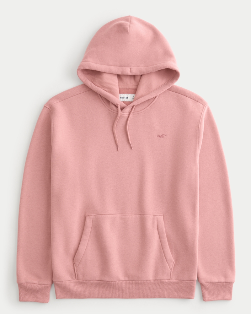 Pink hollister hoodie men on sale