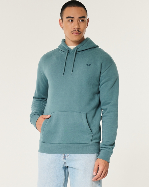 Sudadera con capucha icónica, Verde Azulado Oscuro view 1