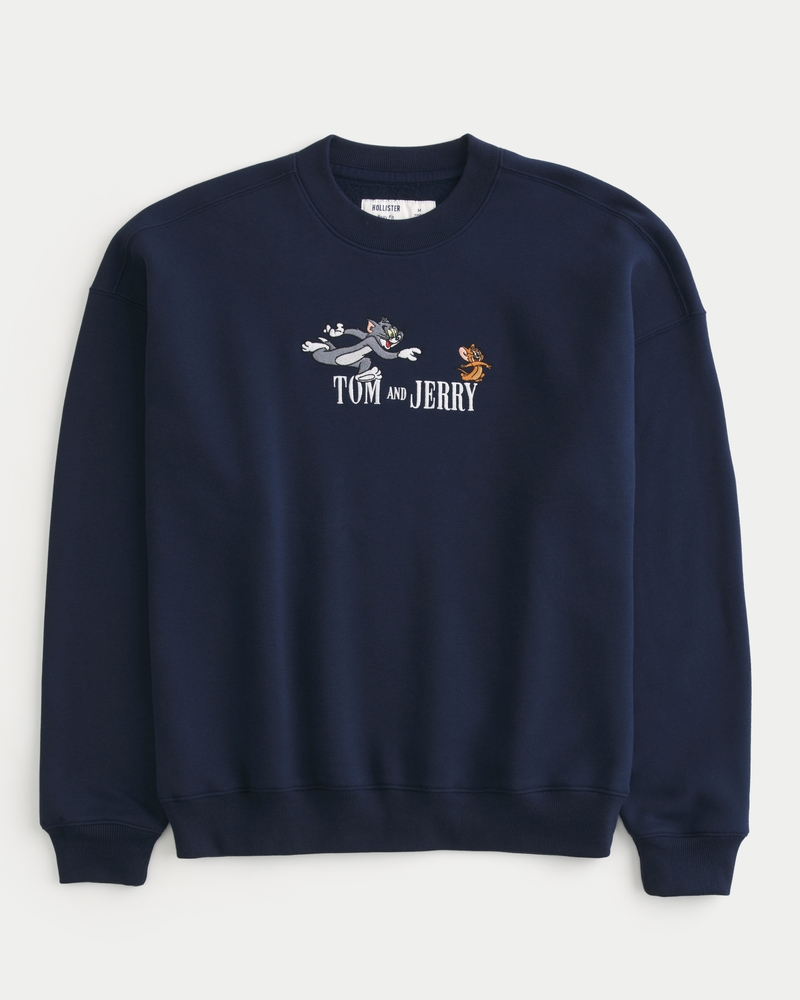 TOM AND JERRY CREW NECK JERSEY - CAROLINA TOM AND JERRY CREW NECK JERSEY - CAROLINA