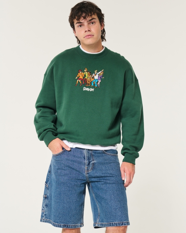 Scooby-Doo Graphic Crew Sweatshirt, Dark Green