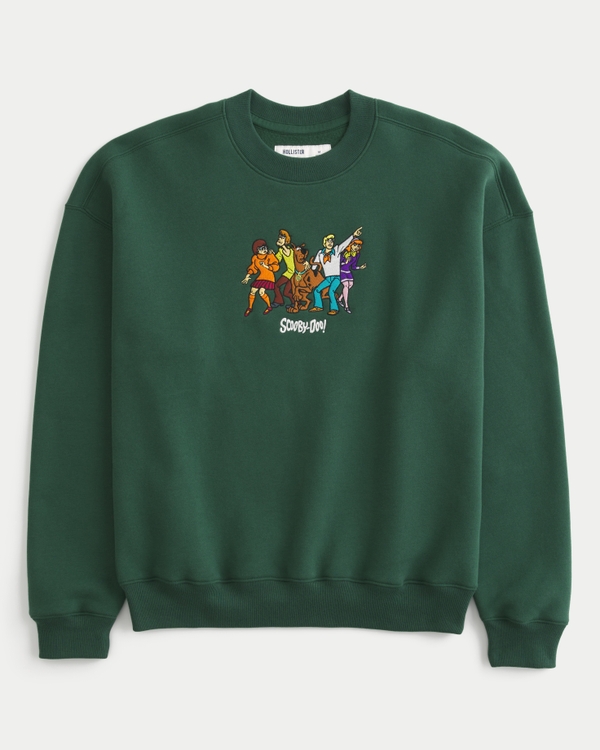 Scooby-Doo Graphic Crew Sweatshirt, Dark Green