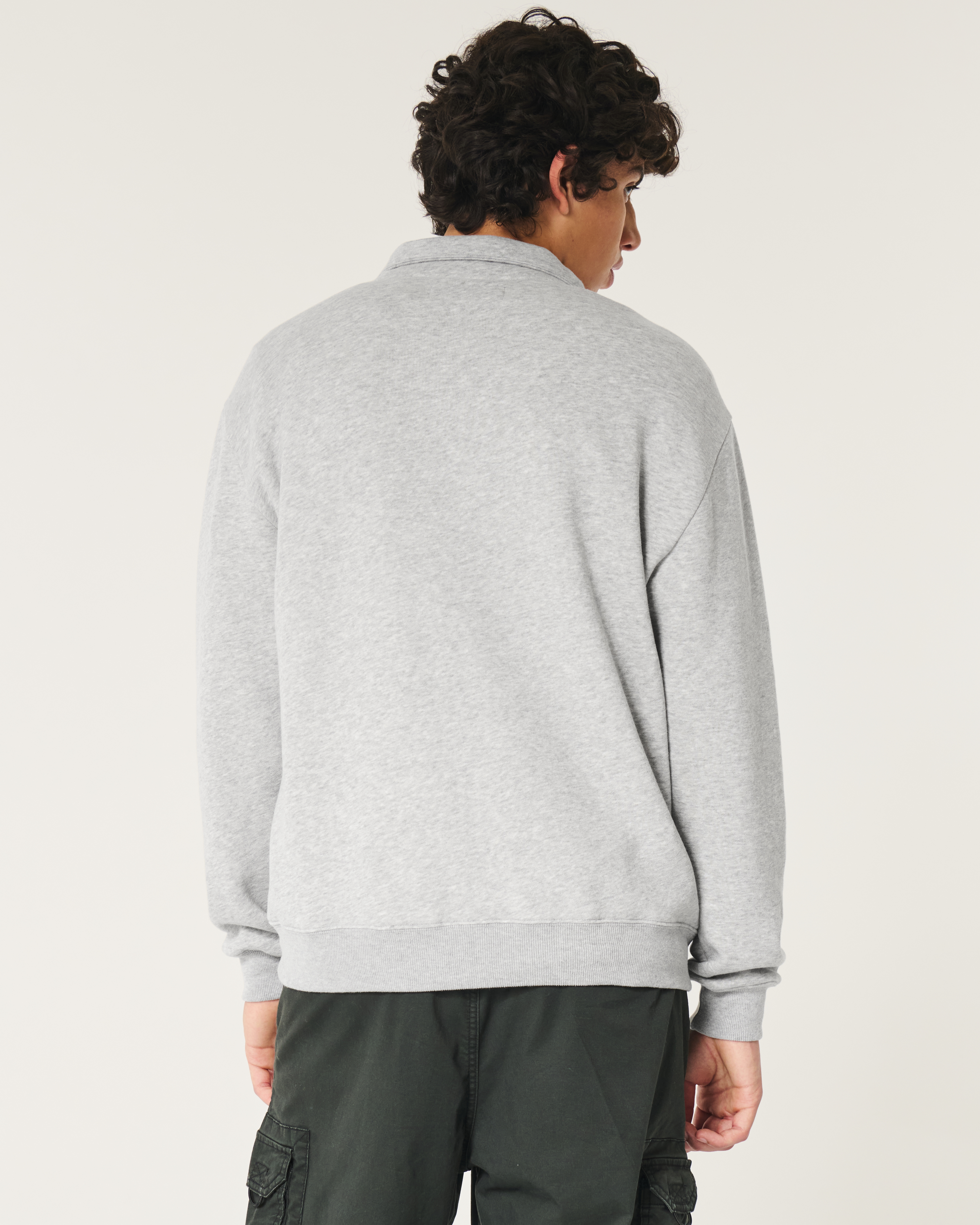 Men's Relaxed Half-Zip Logo Sweatshirt | Men's Clearance