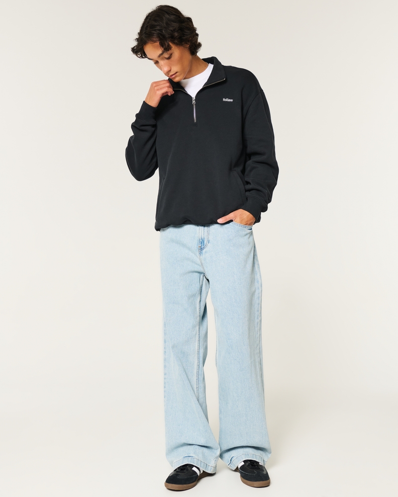 Relaxed Half-Zip Logo Sweatshirt