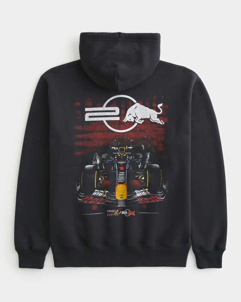 Men s Relaxed Oracle Red Bull Racing Graphic Hoodie Men s Sale HollisterCo