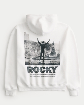 Men s Boxy Rocky Graphic Hoodie Men s Clearance HollisterCo