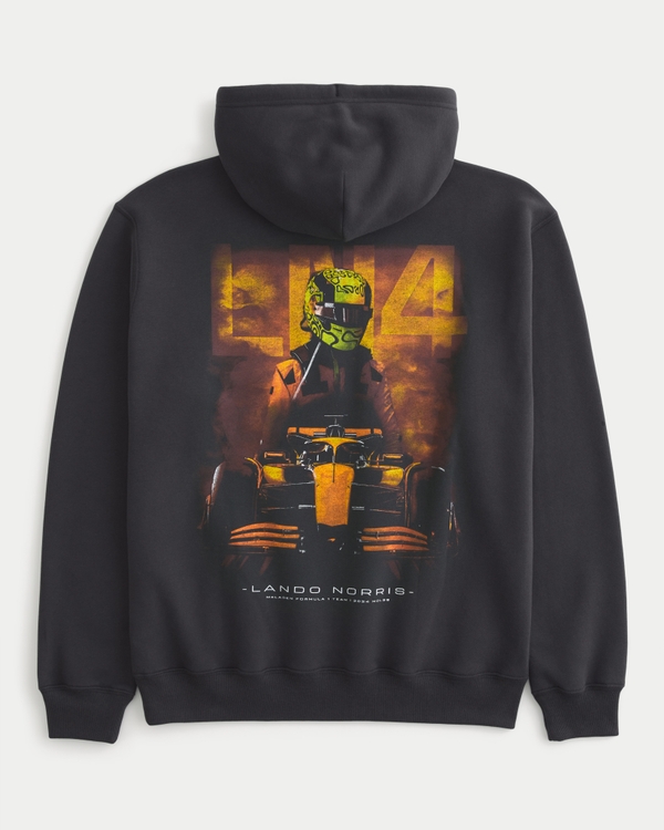 Relaxed McLaren Lando Norris Graphic Hoodie, Black view 1