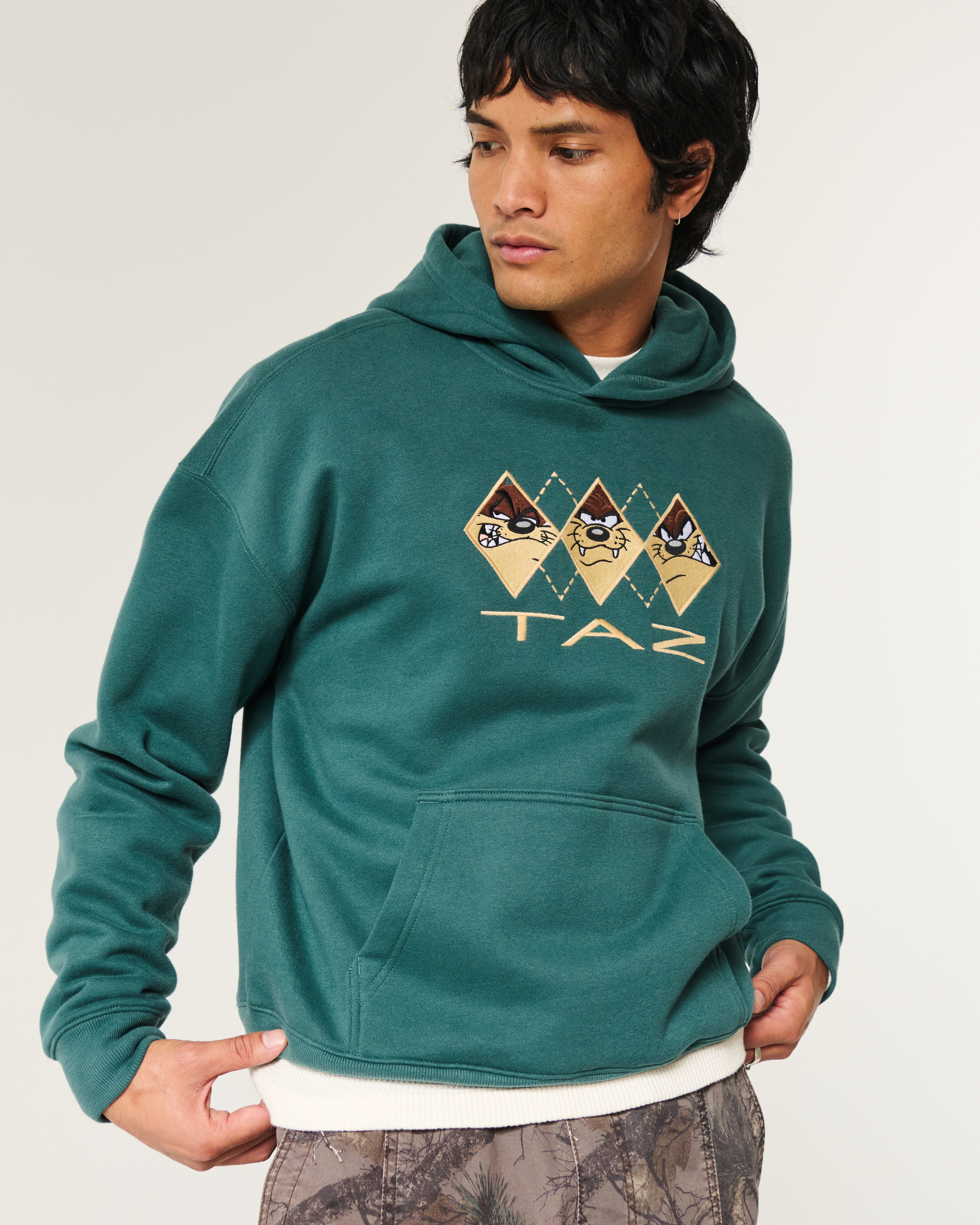 Boxy Taz Graphic Hoodie