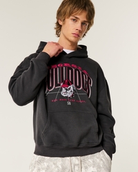 Boxy Georgia Bulldogs Graphic Hoodie