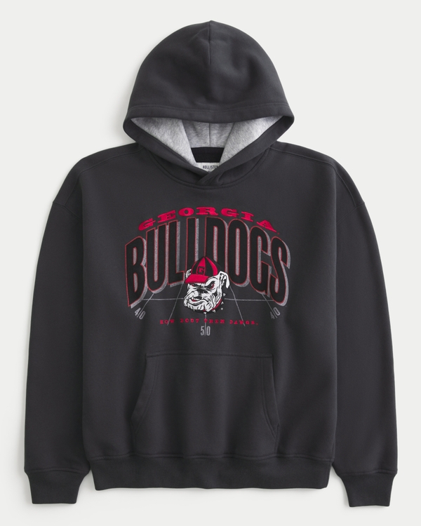 Boxy Georgia Bulldogs Graphic Hoodie
