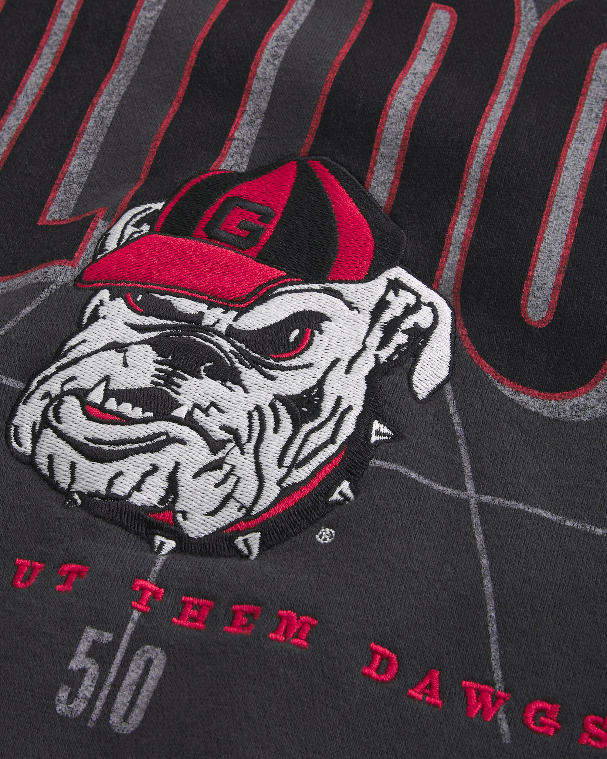 Boxy University of Georgia Bulldogs Graphic Hoodie