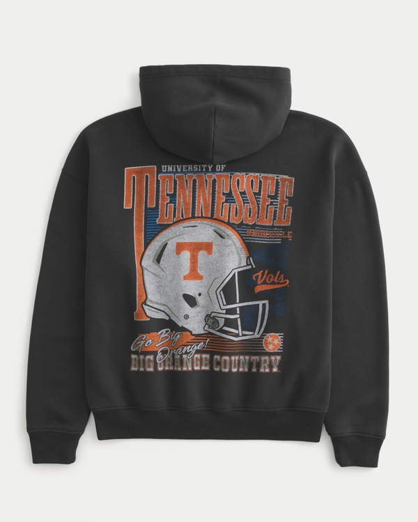 Boxy University of Tennessee Vols Graphic Hoodie, Black - Ut