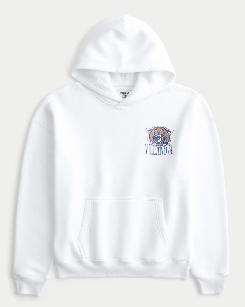 Boxy Villanova University Wildcats Graphic Hoodie