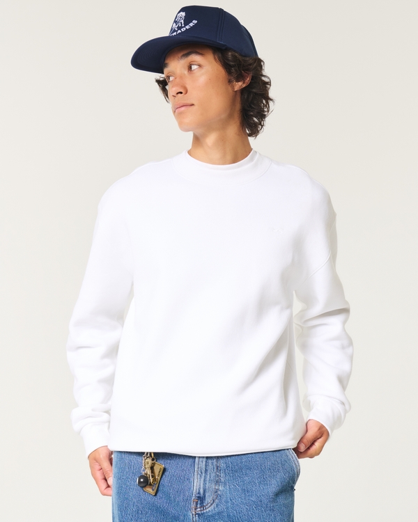 Relaxed Icon Crew Sweatshirt, White