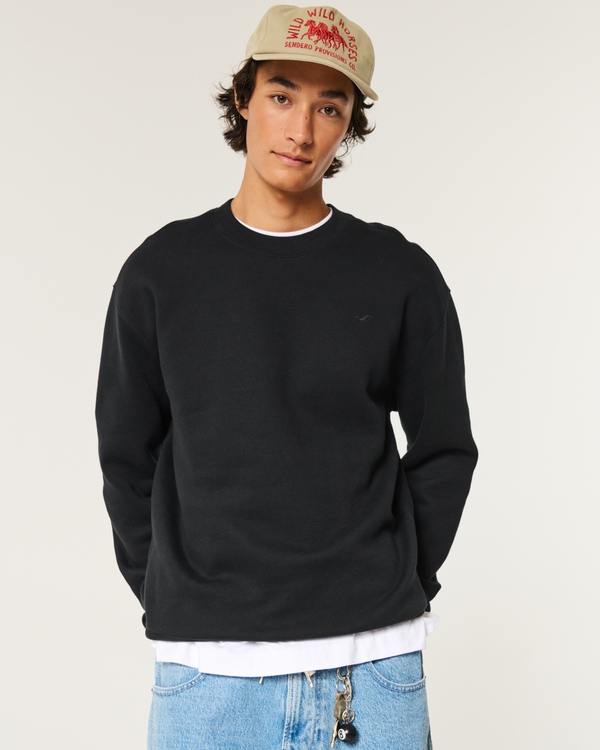 Relaxed Icon Crew Sweatshirt, Black