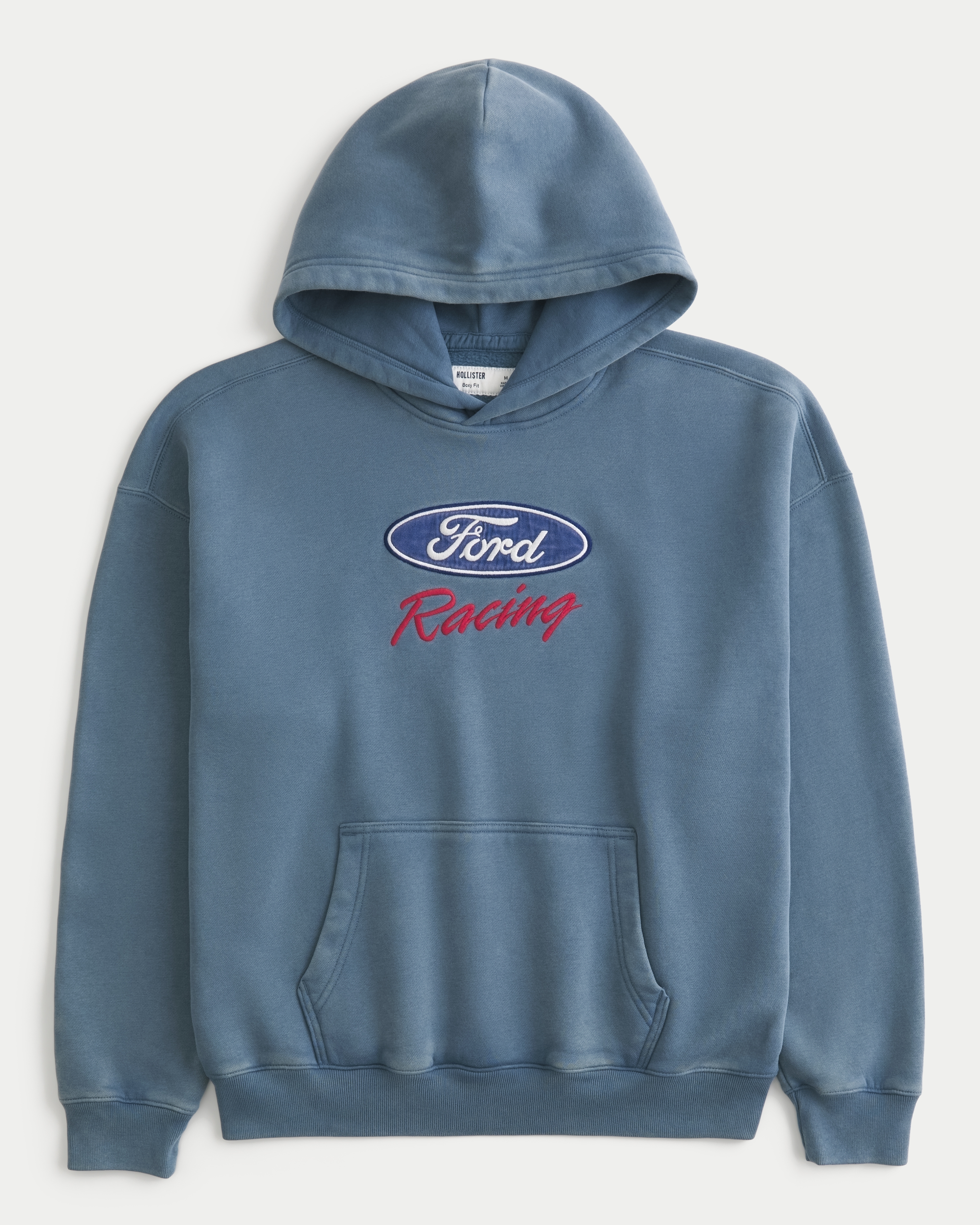 Men s Boxy Ford Racing Graphic Hoodie Men s Graphics Shop HollisterCo