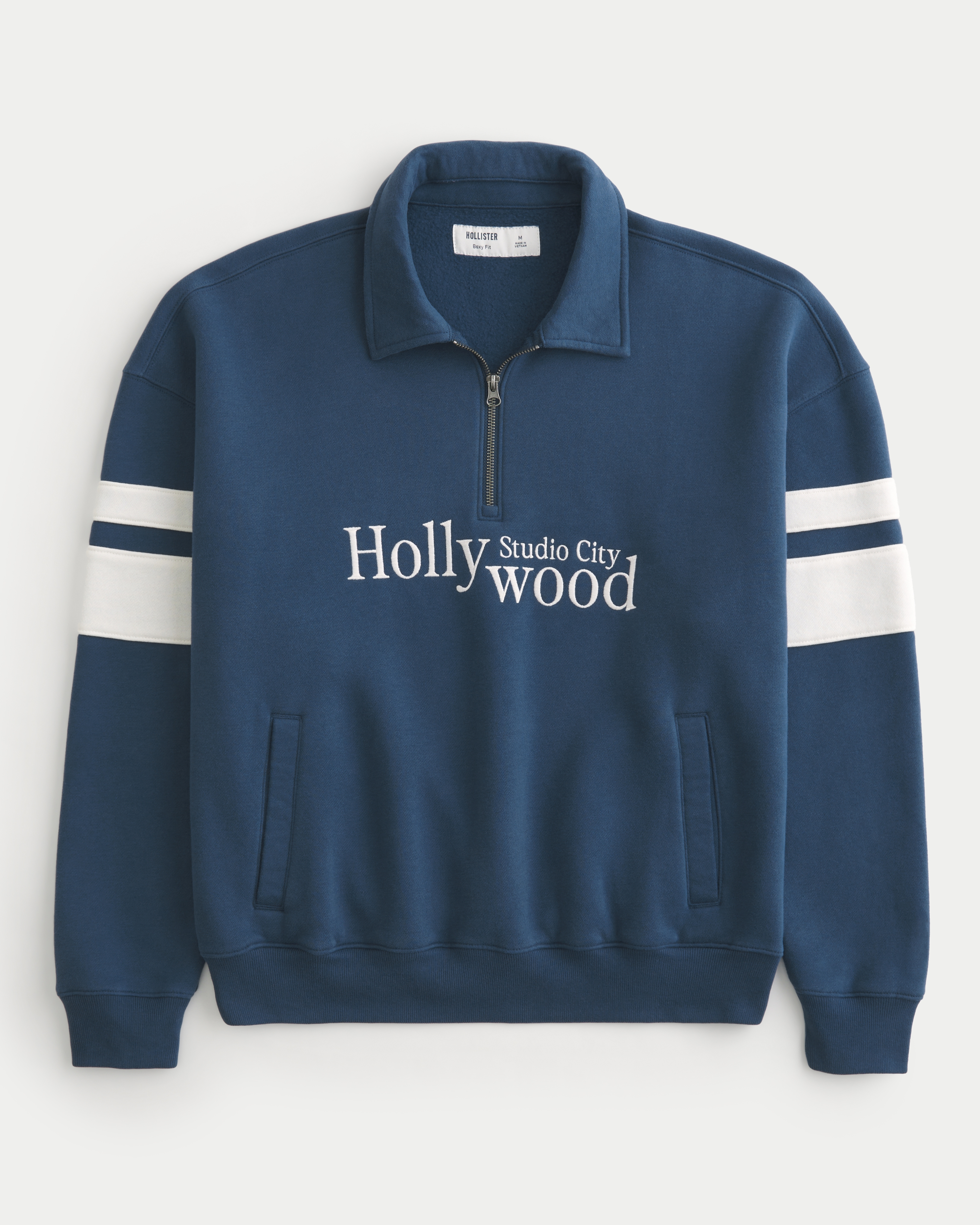 【Hollister】バーシティ スウェット ホワイト / 送料無料 Hollister】バーシティ スウェット ホワイト / 送料無料