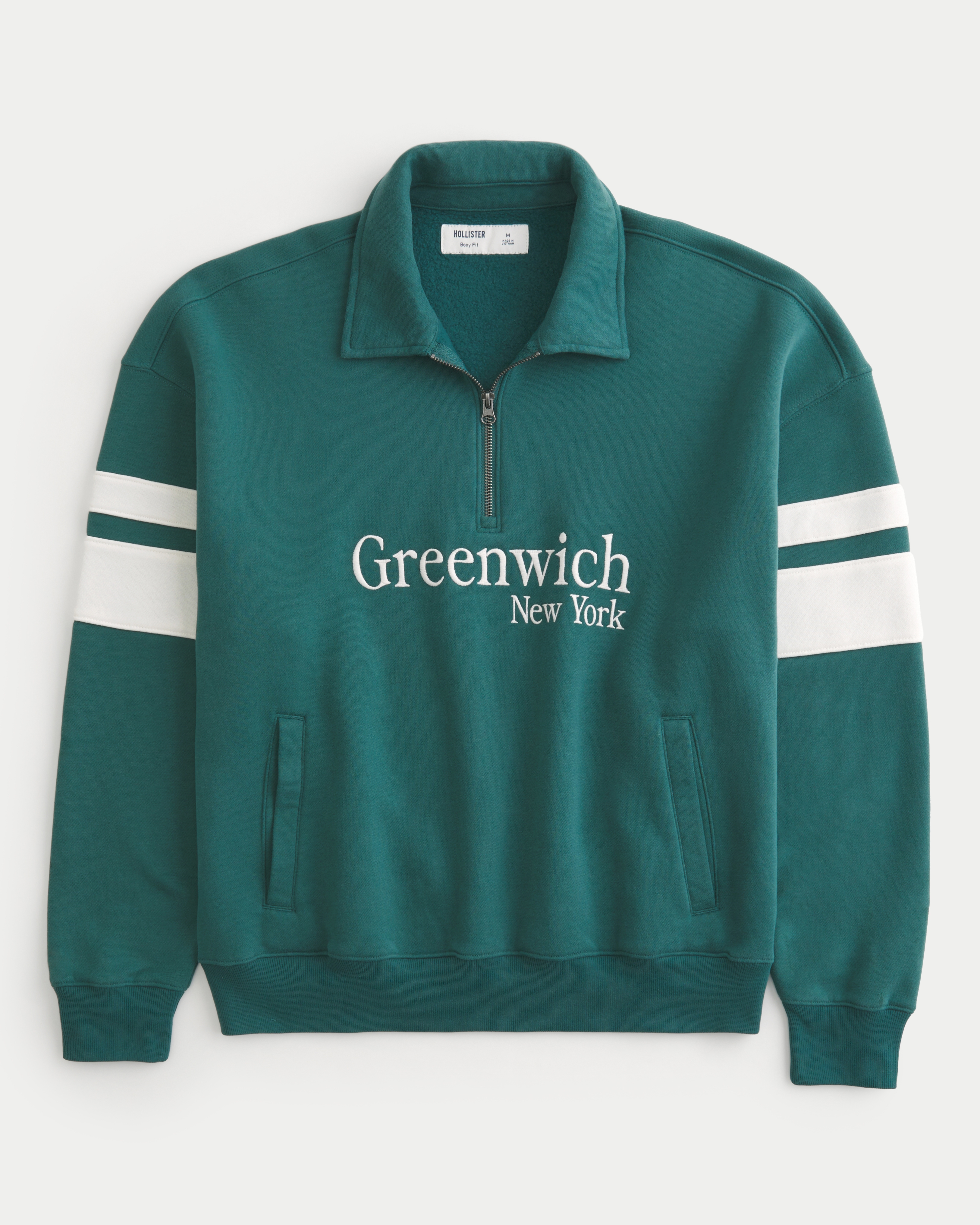 archive replay graphic half zip sweat