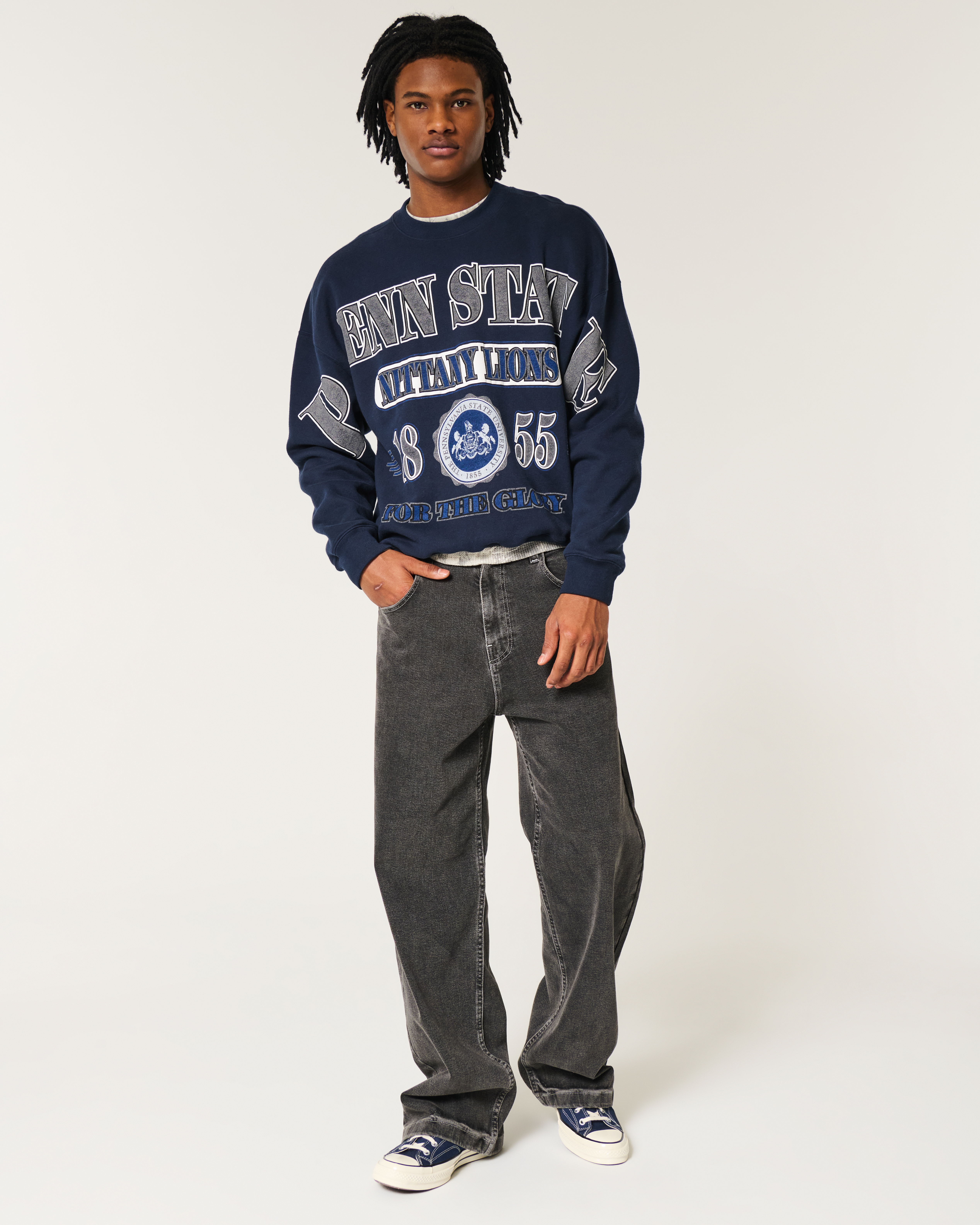 Men's Boxy West Virginia University Graphic Crew Sweatshirt