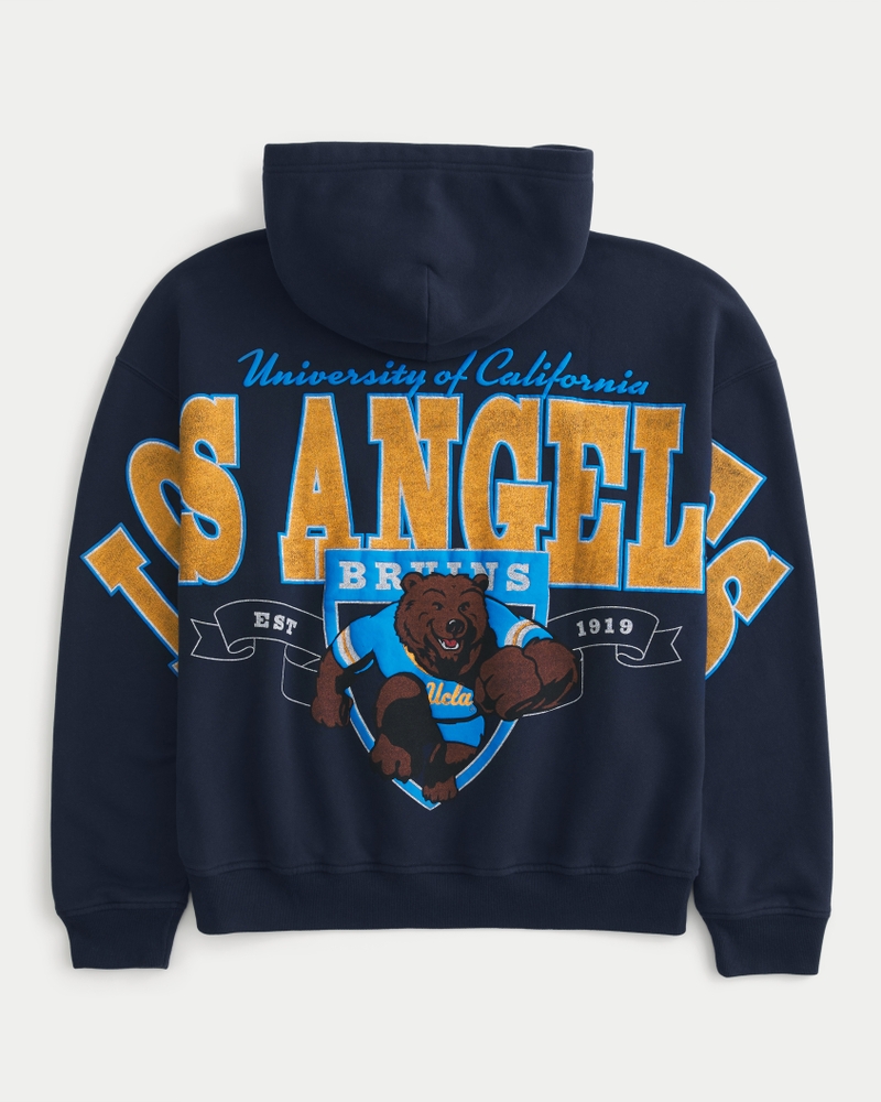 Men s Boxy UCLA Bruins Graphic Hoodie Men s Sleepwear Loungewear HollisterCo