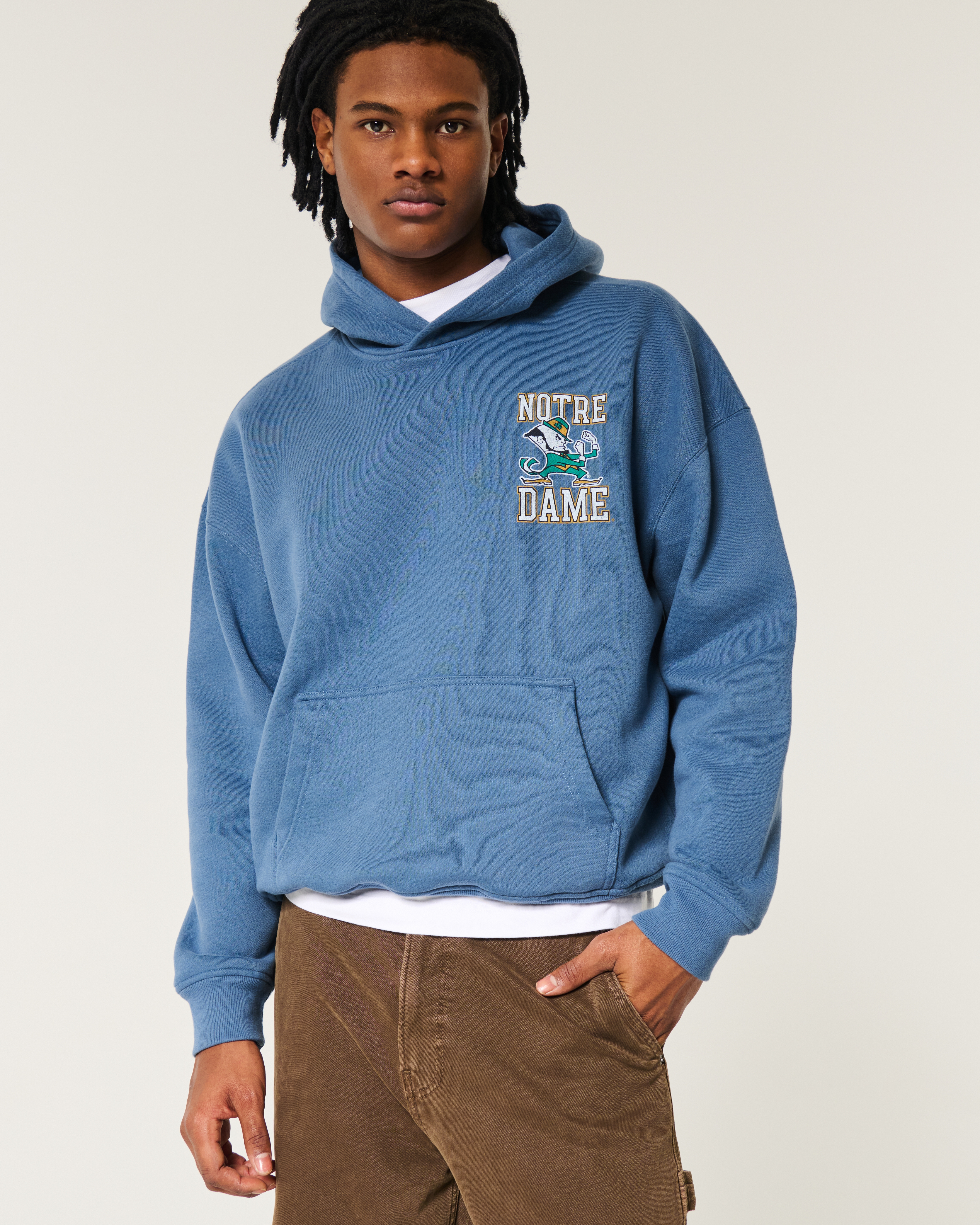 Boxy University of Notre Dame Graphic Hoodie