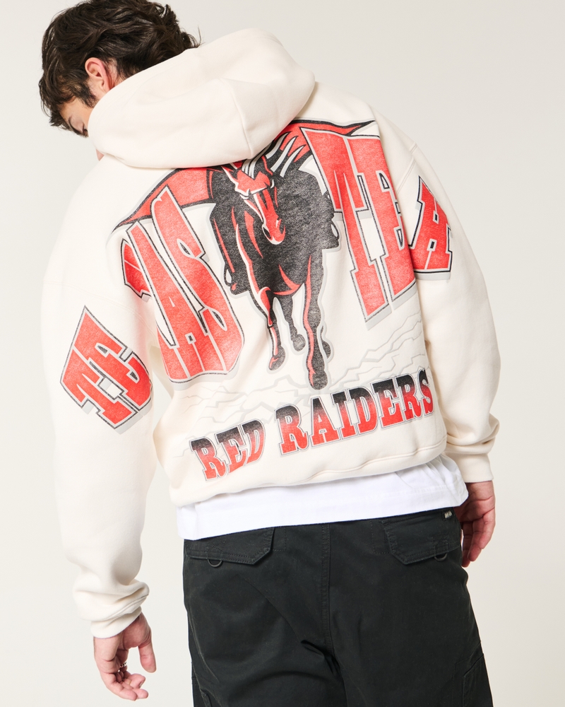 Boxy Texas Tech Graphic Hoodie