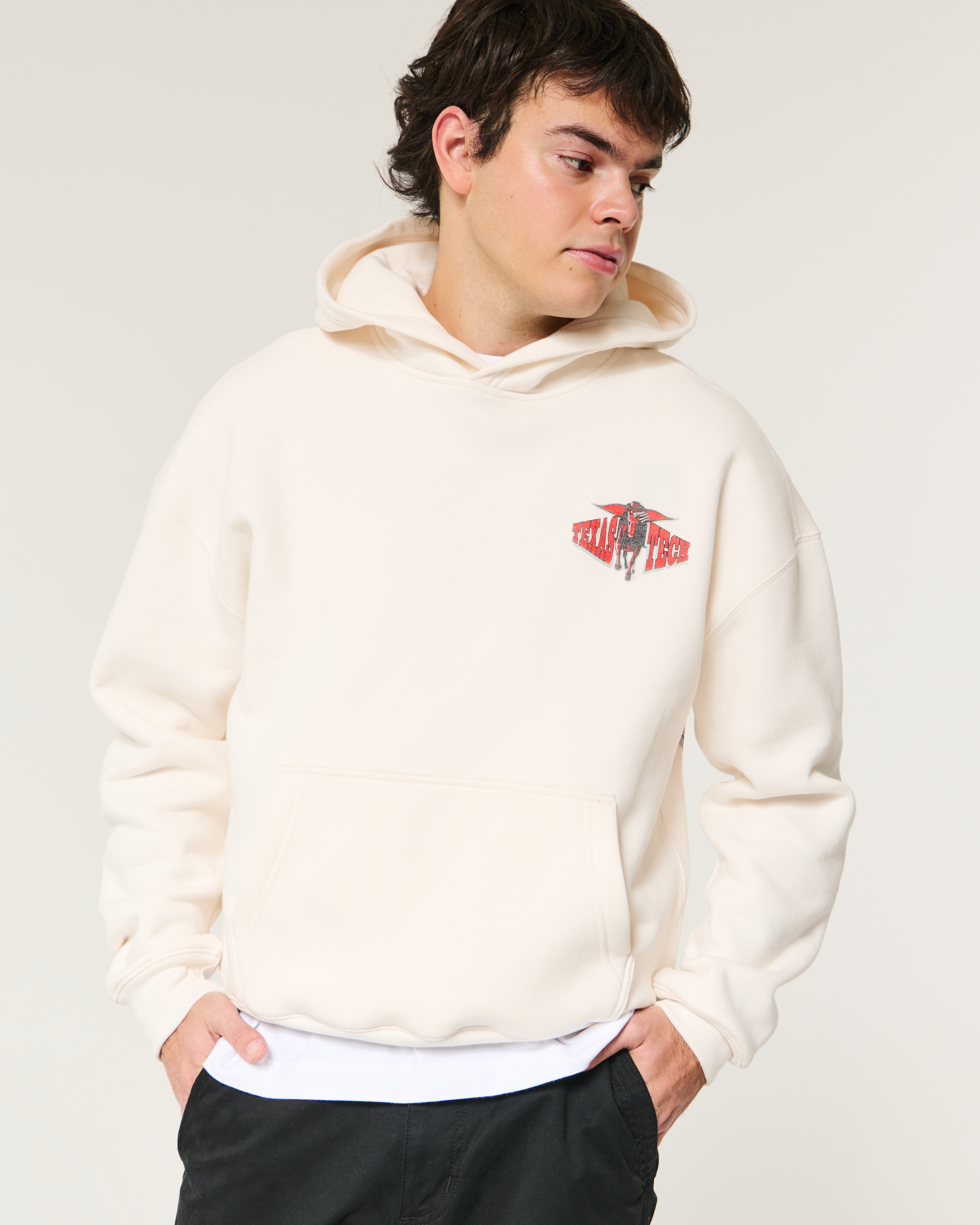 Boxy Texas Tech Graphic Hoodie