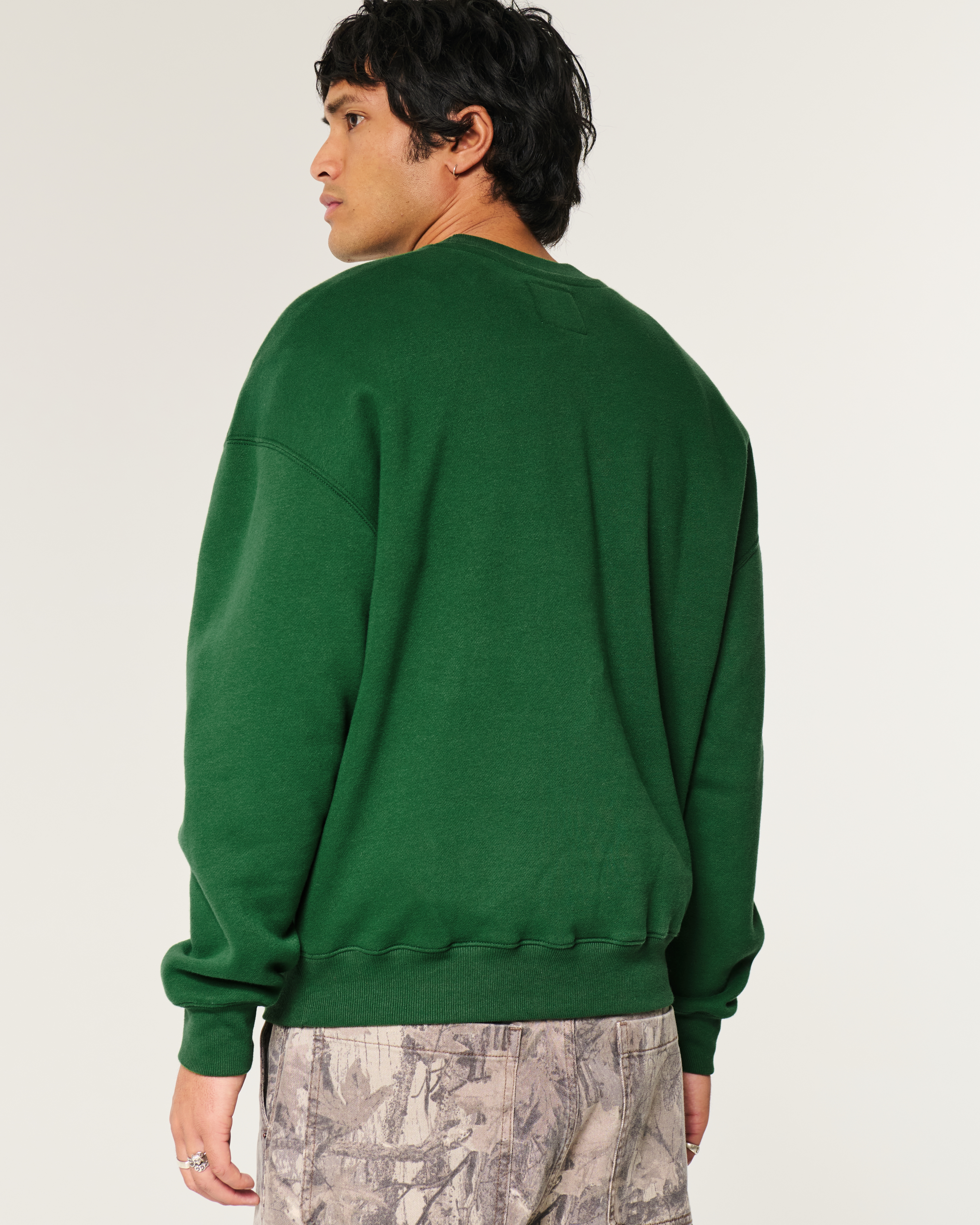 Hollister Boxy Baylor University Bears Graphic Crew Sweatshirt