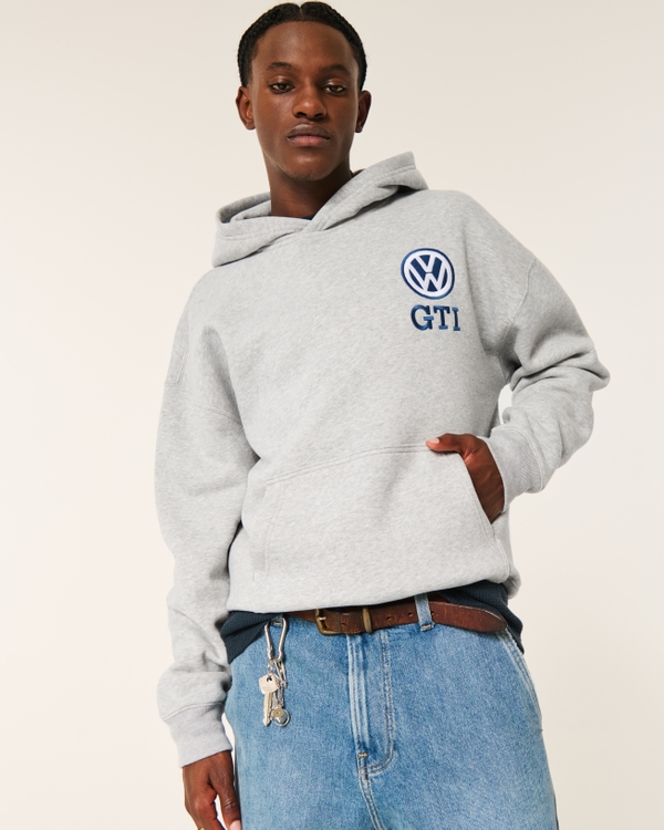 Boxy Volkswagen GTI Graphic Hoodie, Heather Gray