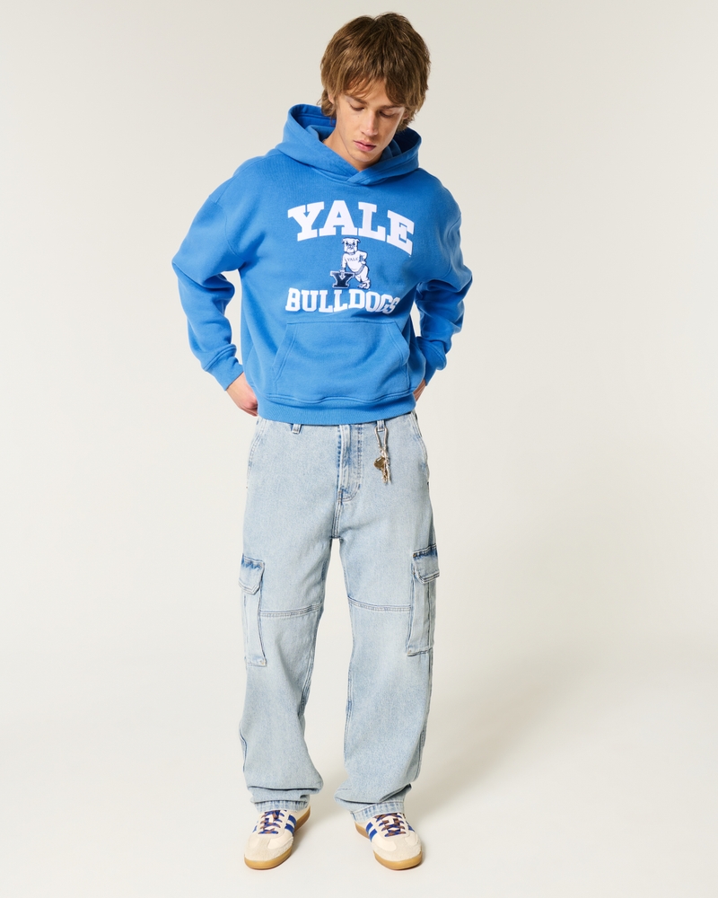 Boxy Yale Bulldogs Graphic Hoodie