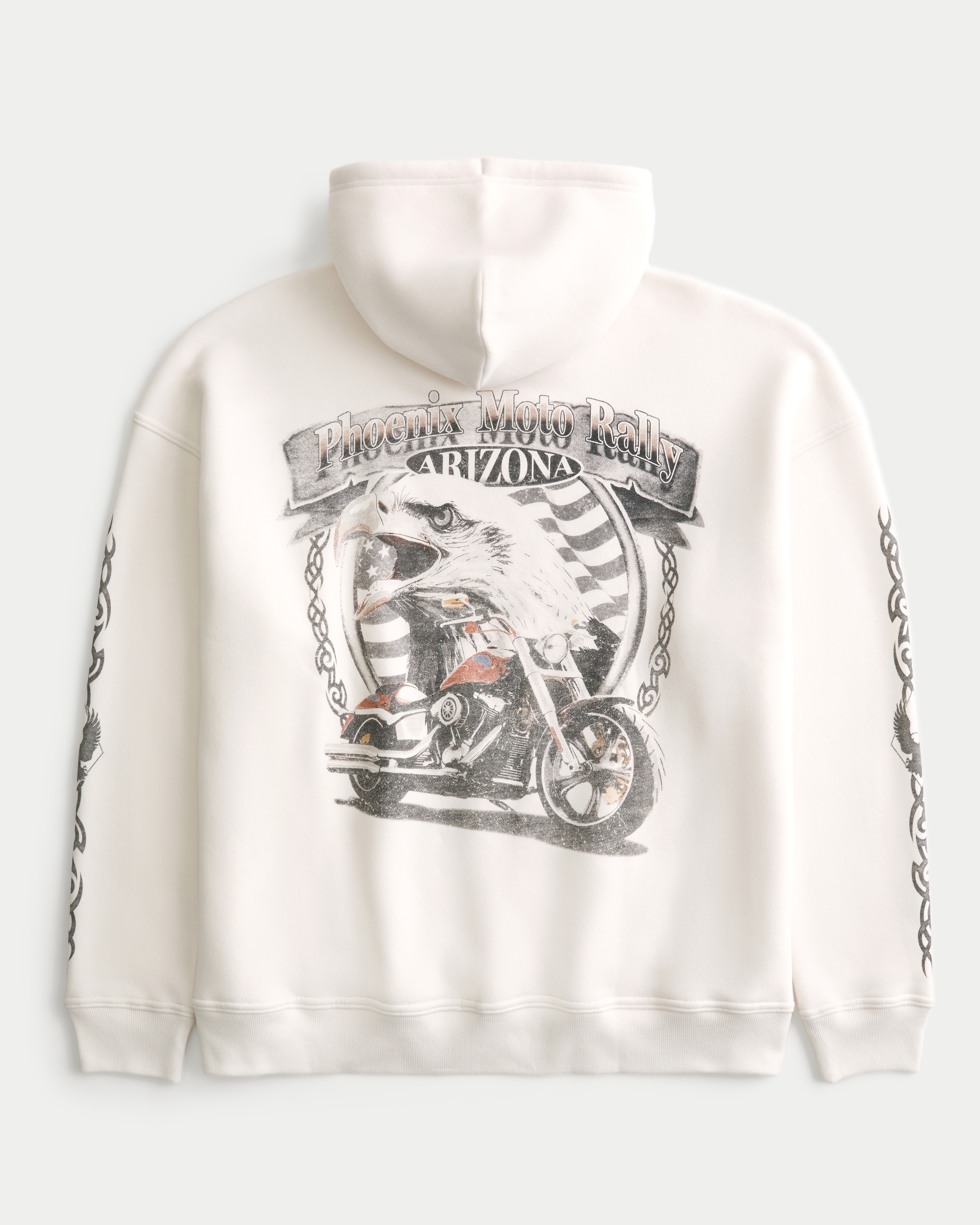 Baggy Motorcycle Graphic Hoodie