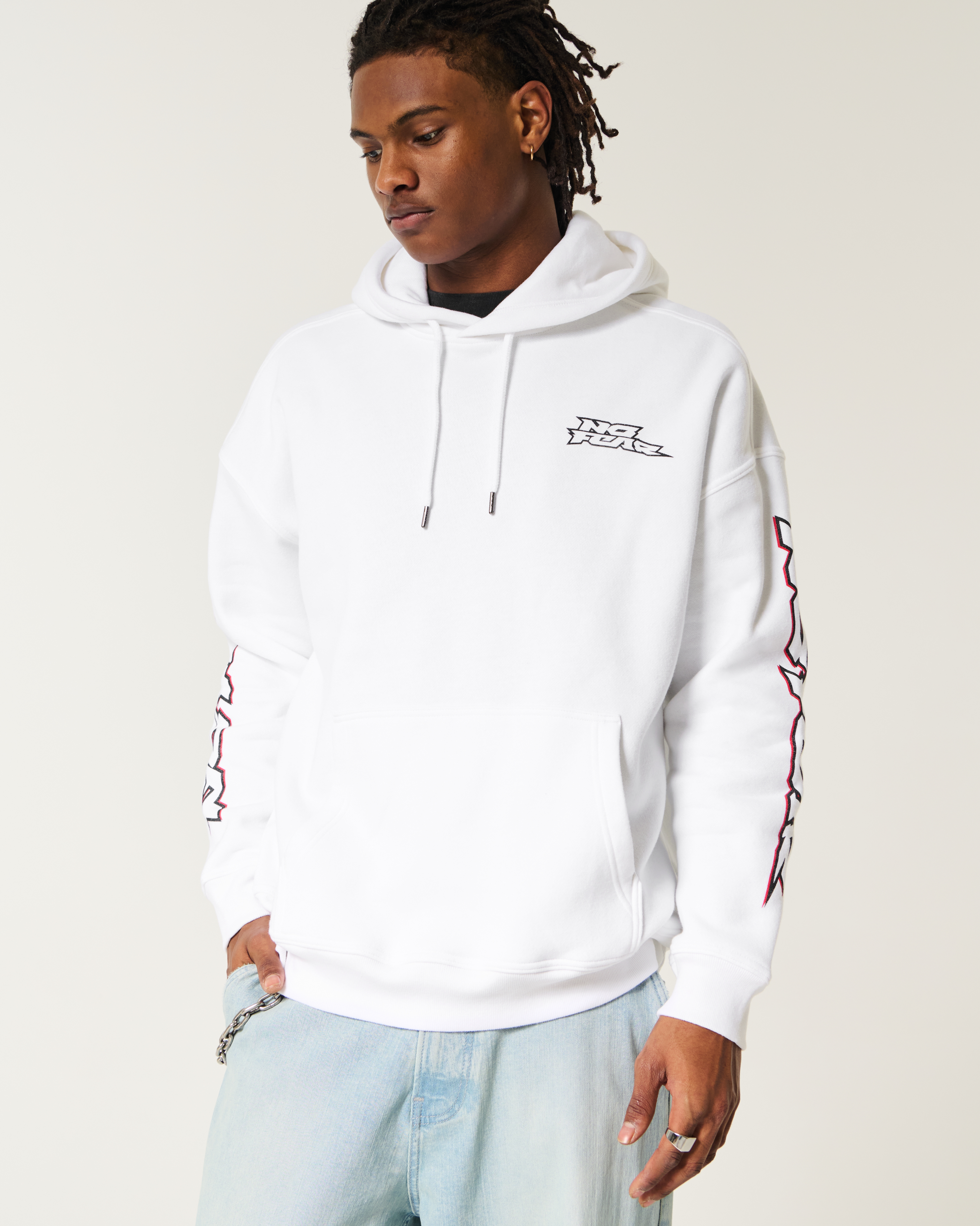 Baggy No Fear Graphic Hoodie