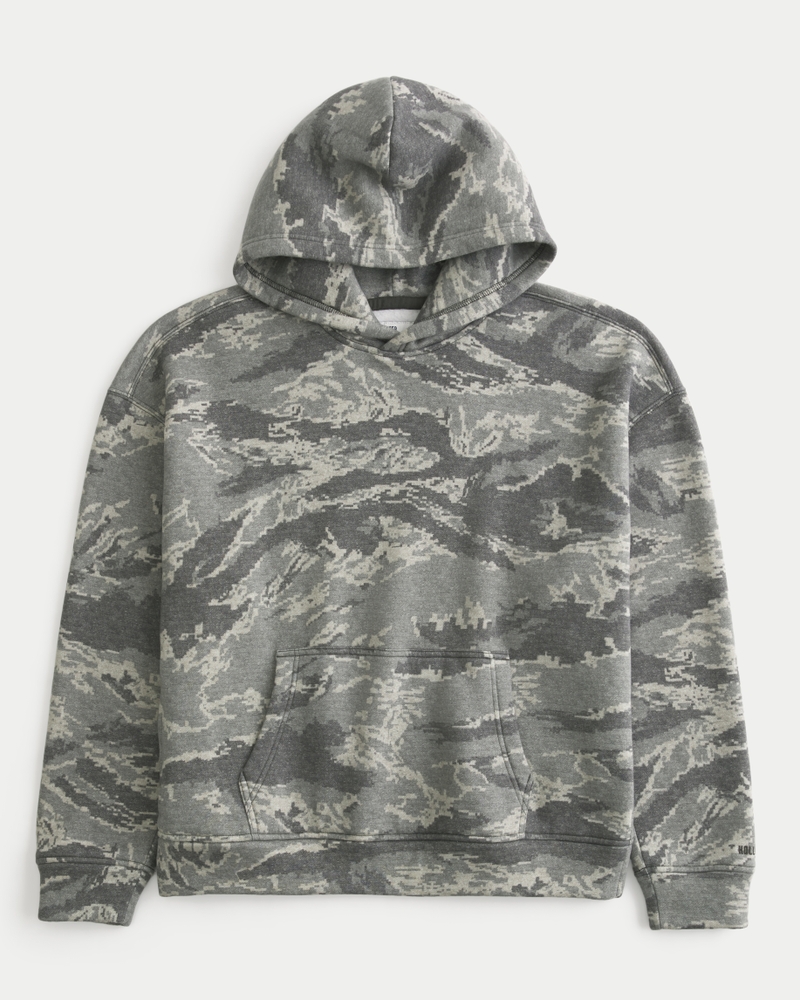 Thermal Fleece Plaid Half-Zip Sweatshirt