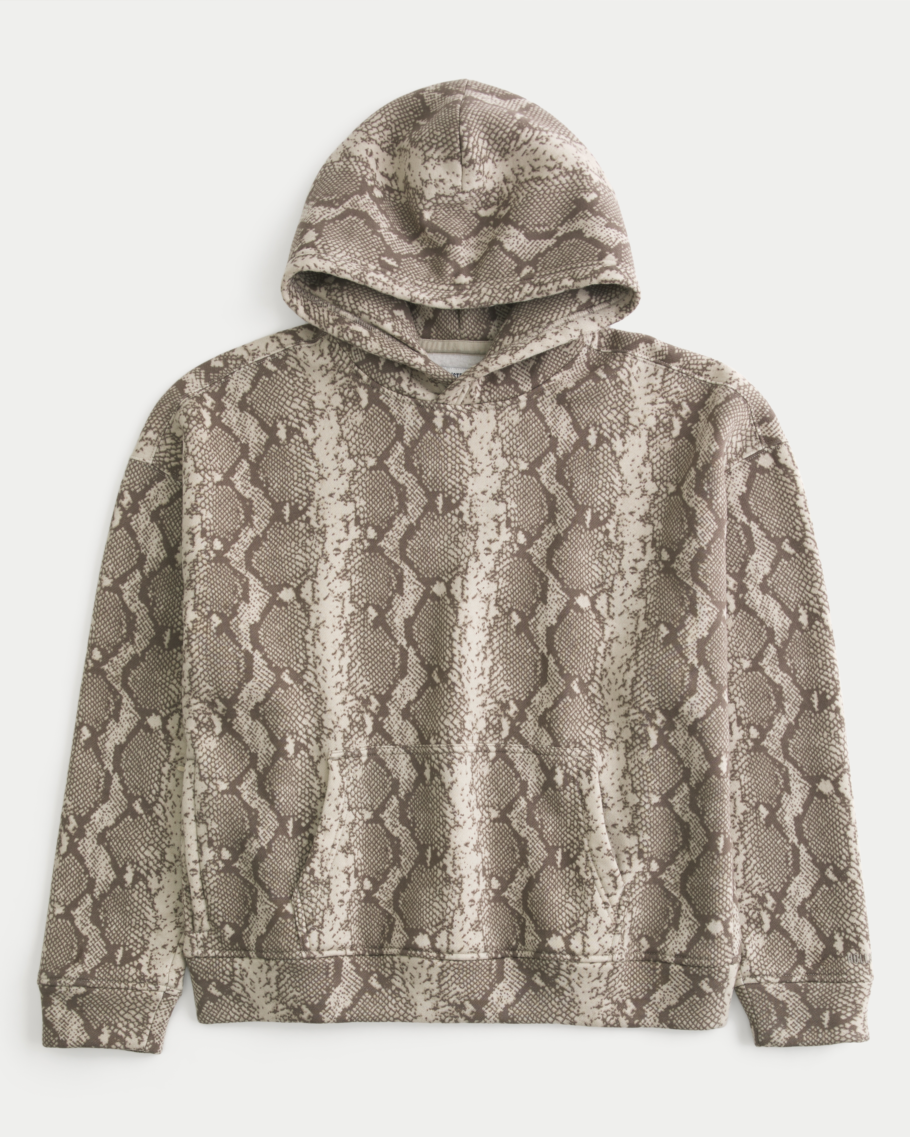 Boxy Snake Skin Print Hoodie