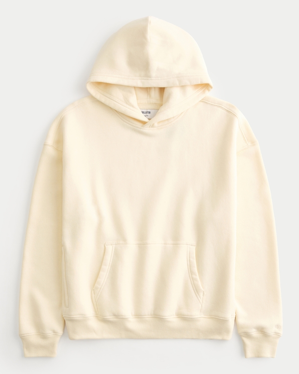 Boxy Hoodie, Pale Yellow