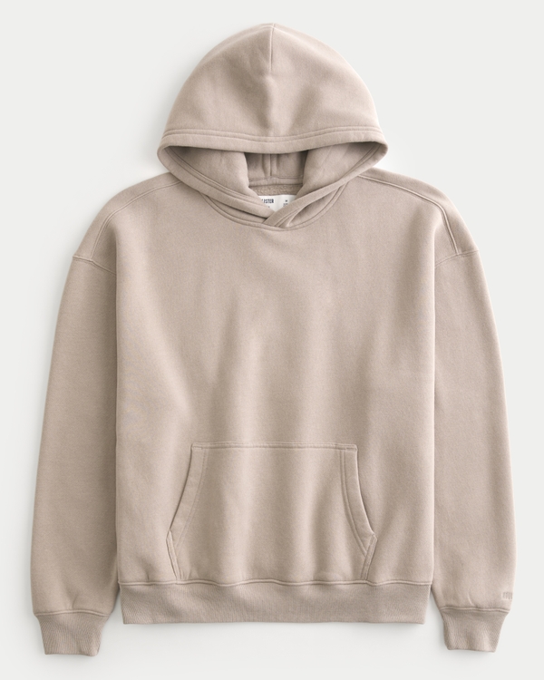 Boxy Hoodie, Tan