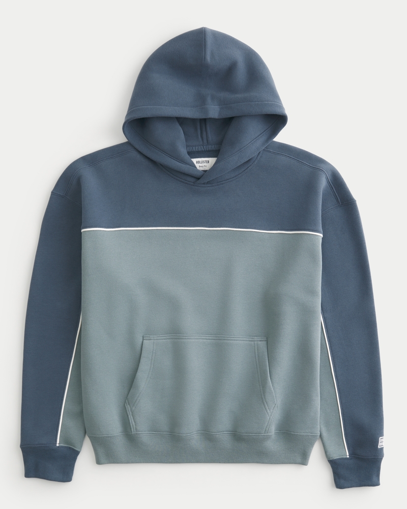 Men's Boxy Colorblock Hoodie | Men's Tops | HollisterCo.com