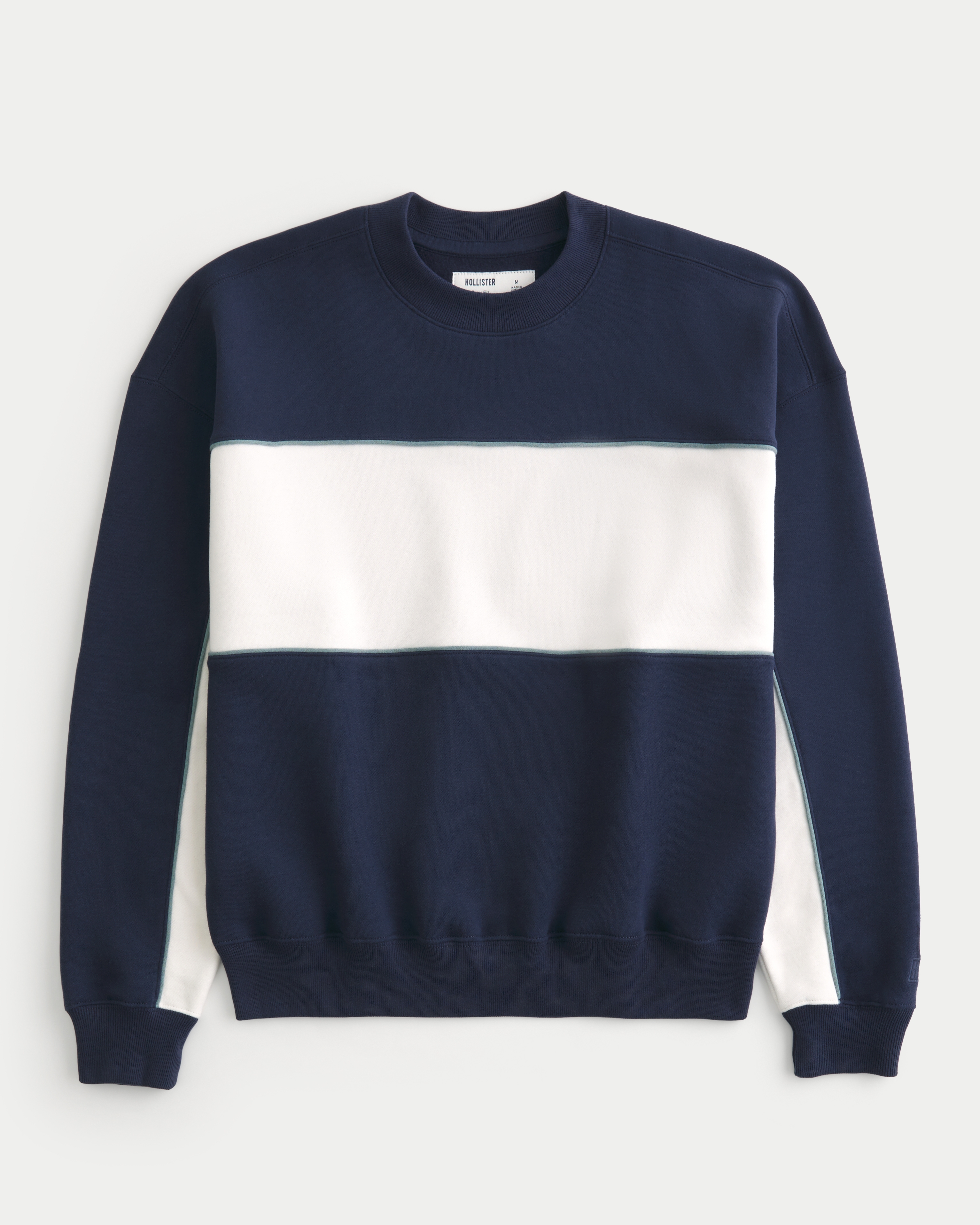 Boxy Colorblock Crew Sweatshirt