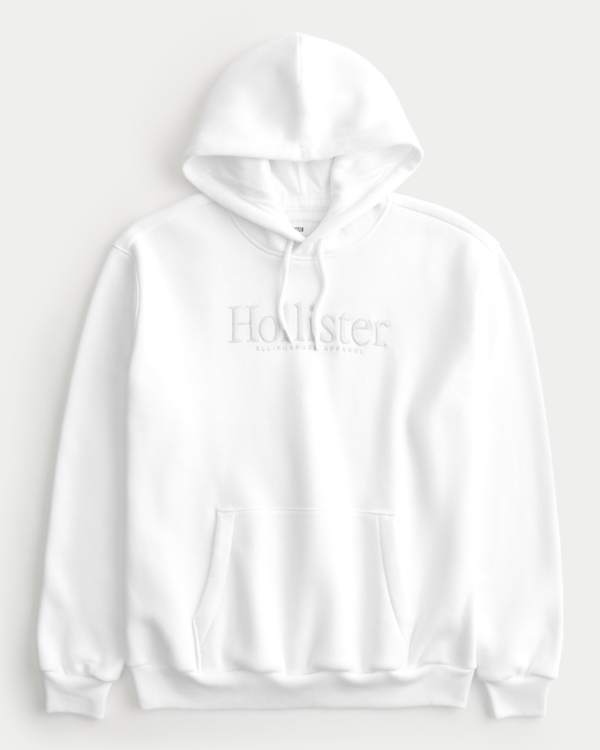Relaxed Logo Graphic Hoodie, White