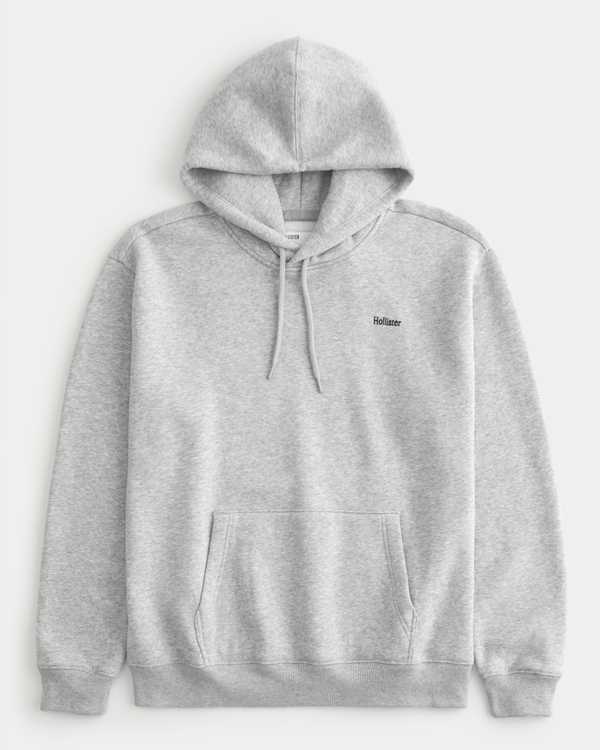 Relaxed Logo Hoodie, Heather Grey